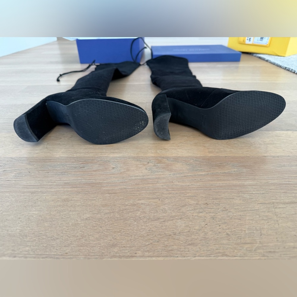 Stuart Weitzman Highlands boots - black suede - Picture 3 of 8